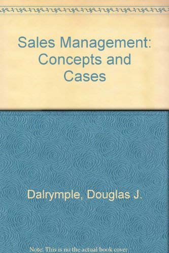 9780471878728: Sales Management: Concepts and Cases
