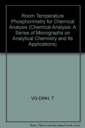 9780471878841: Room Temperature Phosphorimetry for Chemical Analysis