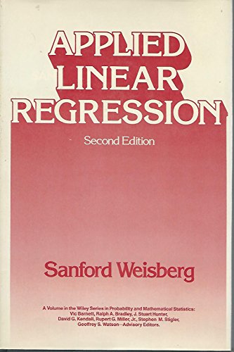 Stock image for Applied Linear Regression (Wiley Series in Probability and Statistics) for sale by Jenson Books Inc