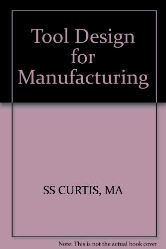 Stock image for Tool Design for Manufacturing for sale by Better World Books