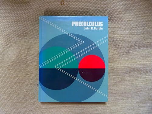 Precalculus (9780471886037) by Durbin, John R.