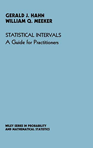 Imagen de archivo de Statistical Intervals : A Guide for Practitioners a la venta por Better World Books