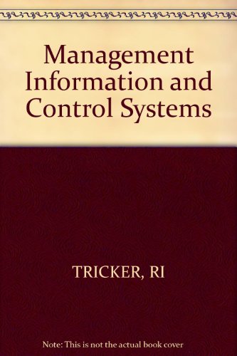 Beispielbild fr Tricker ?management? Information And Control Syste Ms zum Verkauf von WorldofBooks