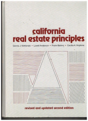 Imagen de archivo de California Real Estate Principles a la venta por Top Notch Books