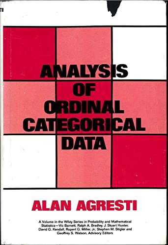 Imagen de archivo de Analysis of Ordinal Categorical Data a la venta por Better World Books