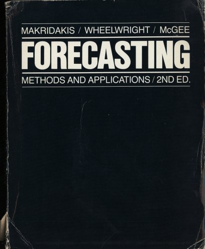9780471893653 Forecasting Methods And Applications