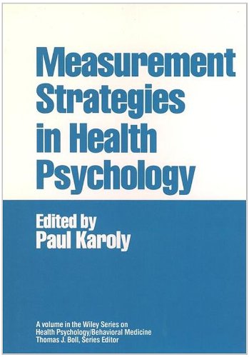 Imagen de archivo de Measurement Strategies in Health Psychology a la venta por Better World Books