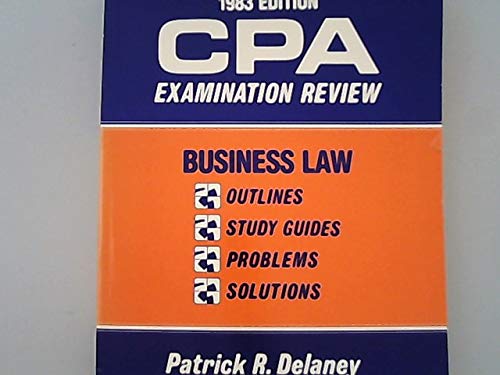 CPA Examination Review: Business Law (9780471898849) by DeLaney, Patrick R.