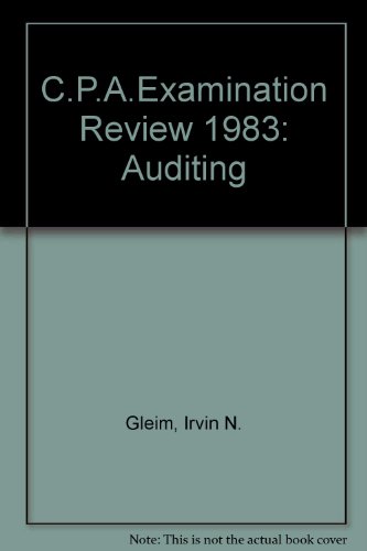 CPA Examination Review: Auditing 1983 (9780471898870) by Gleim, Irvin N.; Delancy, Patrick R.; DeLaney, Patrick R.