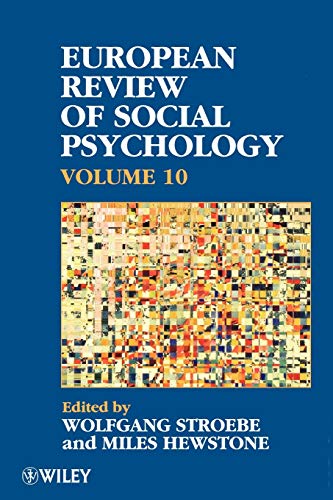 9780471899686: European Review of Social Psychology V10: Volume 10, European Review of Social Psychology