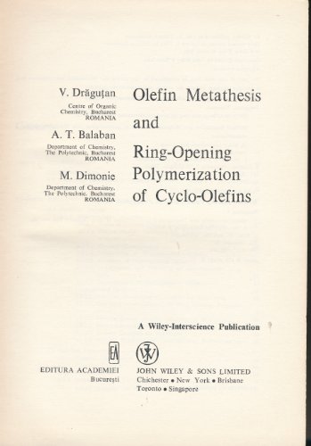 9780471902676: Olefin Metathesis and Ring-opening Polymerization of Cyclo-olefins