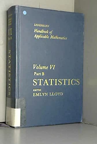 9780471902720: Statistics (v.6) (Handbook of Applicable Mathematics)