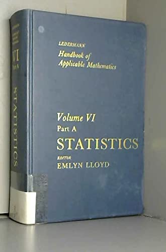 Stock image for Handbook of Applicable Mathematics: Statistics (Volume 6) for sale by Anybook.com