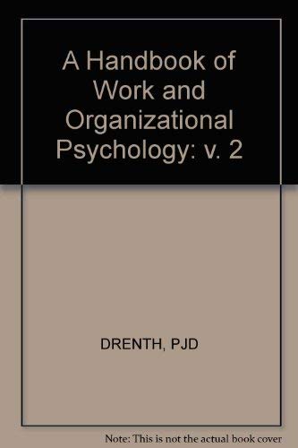 Stock image for Handbook of Work and Organizational Psychology. Volume 2 for sale by PsychoBabel & Skoob Books