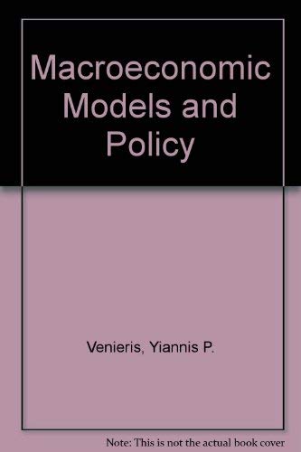 Imagen de archivo de Macroeconomic, Models and Policy a la venta por Better World Books