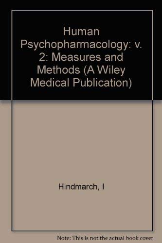 Beispielbild fr Human Psychopharmacology: Measures and Methods Human Psychopharmacology V 2  " Measures & Methods zum Verkauf von Goldstone Books