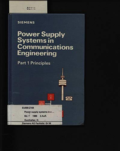 Stock image for Power supply systems in communications engineering (Pt. 1) for sale by HPB-Red