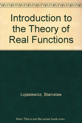 Beispielbild fr Introduction to the Theory of Real Functions zum Verkauf von Better World Books