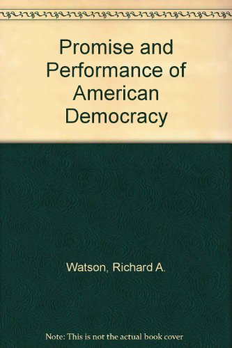 9780471922254: Promise and Performance of American Democracy