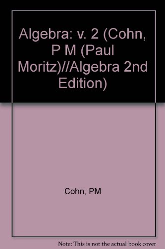 9780471922346: Algebra: v. 2