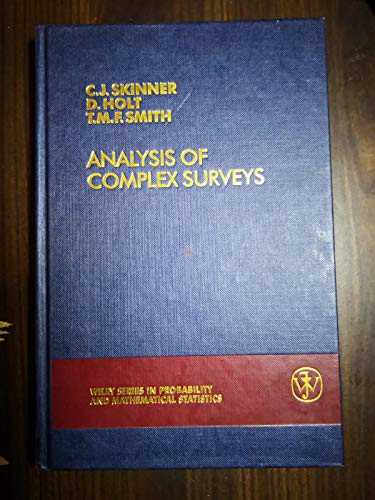 Imagen de archivo de Analysis Of Complex Surveys a la venta por Better World Books
