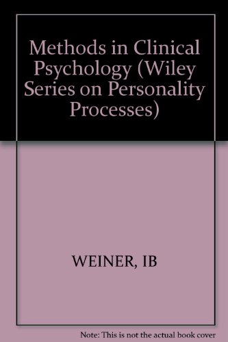 Imagen de archivo de Methods in Clinical Psychology (Wiley Series on Personality Processes) a la venta por Alien Bindings