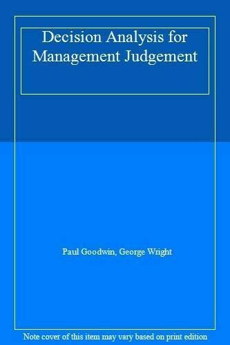 Imagen de archivo de Decision Analysis for Management Judgment a la venta por Goldstone Books