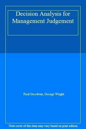 9780471928331: Decision Analysis for Management Judgment