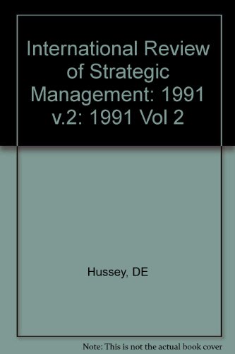 Stock image for 1991 (v.2) (International Review of Strategic Management) for sale by medimops
