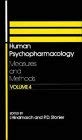 Human Psychopharmacology: Measures and Methods, Volume 4