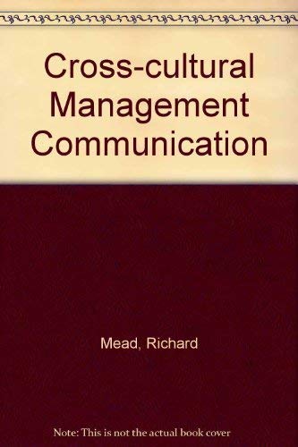 9780471937180: Cross-cultural Management Communication