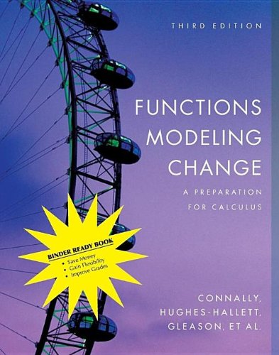 9780471937258: Functions Modeling Change / Class Notes For Math 125 Precalculus