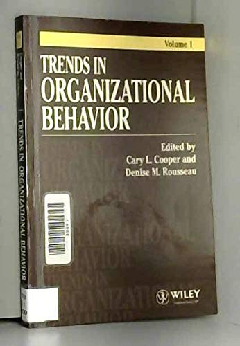 Stock image for Trends in Organizational Behavior (Volume 1) for sale by Anybook.com