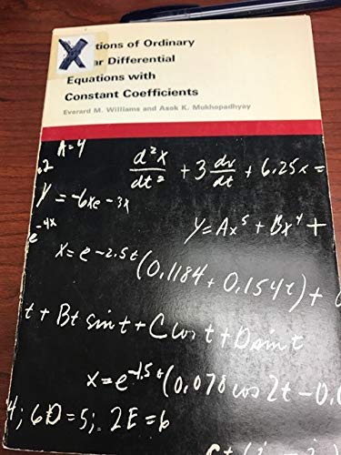 9780471947301: Solutions of Ordinary Linear Differential Equations with Constant Coefficients