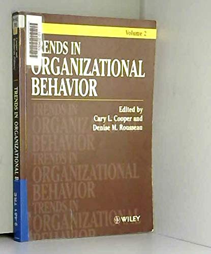 Stock image for Trends in Organizational Behavior: v. 2 for sale by AwesomeBooks
