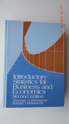 9780471959809: Introductory Statistics for Business and Economics