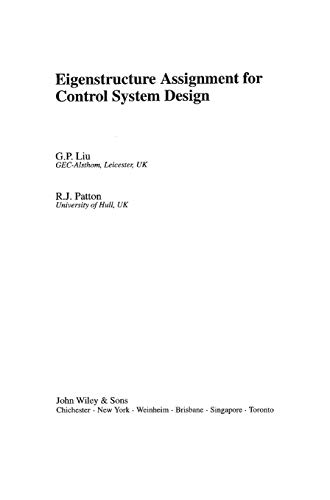 Stock image for Eigenstructure Assignment for Control System Design for sale by HPB-Red