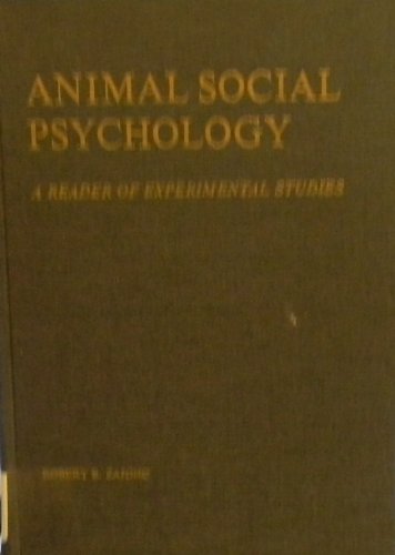Imagen de archivo de Animal Social Psychology a la venta por Better World Books