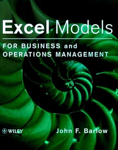 Excel Models for Business & Operations Management +D3 (9780471983507) by Barlow, John