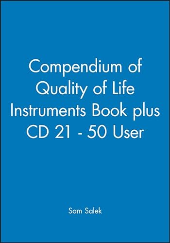 9780471988434: Compendium of Quality of Life Instruments Book plus CD 21 - 50 User