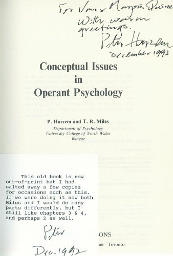 Conceptual Issues in Operant Psychology (9780471996033) by Harzem, Peter