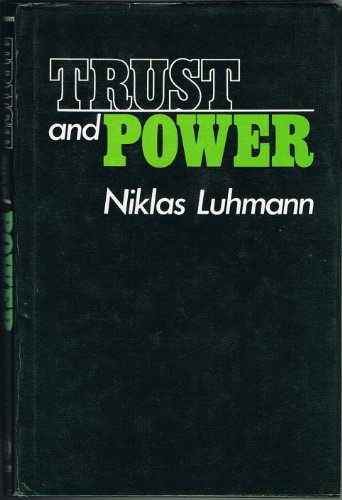 9780471997580: Luhmann ∗trust∗ And Power