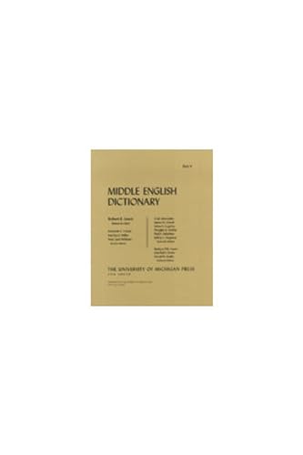 Stock image for Middle English Dictionary (Volume D.4) for sale by HPB-Diamond