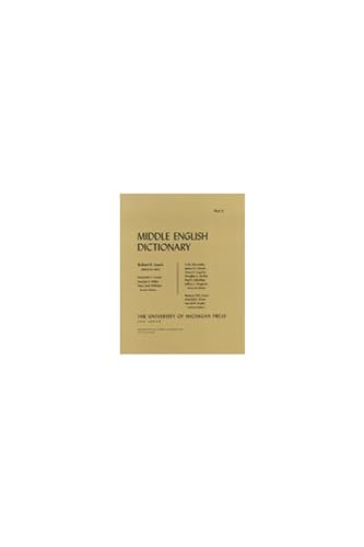 9780472012176: Middle English Dictionary