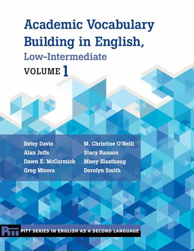 9780472034215: Academic Vocabulary Building in English, Low-Intermediate: Volume 1 (Volume 1) (Pitt Series In English As A Second Language)