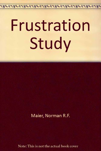 Frustration Study (9780472060481) by Maier, Norman R.F.