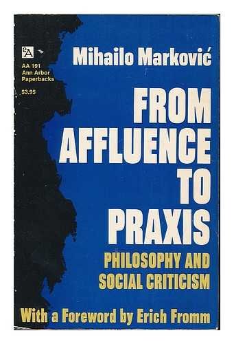 Imagen de archivo de From Affluence to Praxis : Philosophy and Social Criticism a la venta por Better World Books