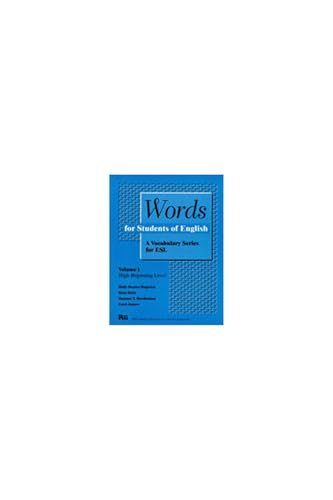 Stock image for Words for Students of English: A Vocabulary Series for ESL, Vol. 1 (Pitt Series in English As a Second Language) (Volume 1) for sale by St Vincent de Paul of Lane County