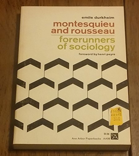 Stock image for Montesquieu and Rousseau Forerunners of Sociology for sale by Midtown Scholar Bookstore