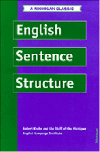 Beispielbild fr English Sentence Structure zum Verkauf von Better World Books: West